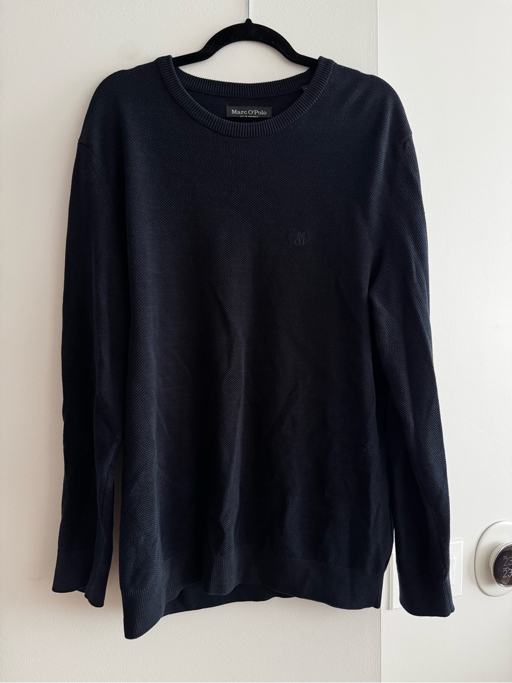 Marc O'Polo Men's Black Crewneck Pullover Sweater